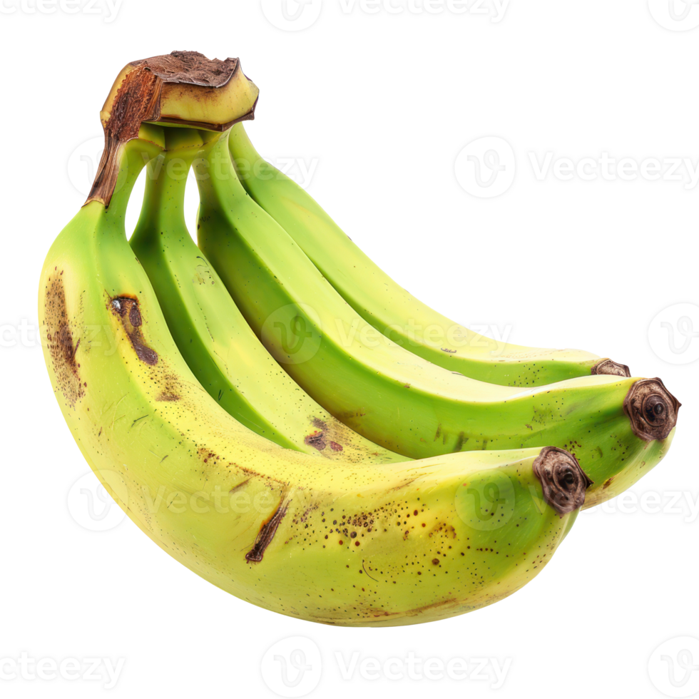 Green banana isolate on transparency background png