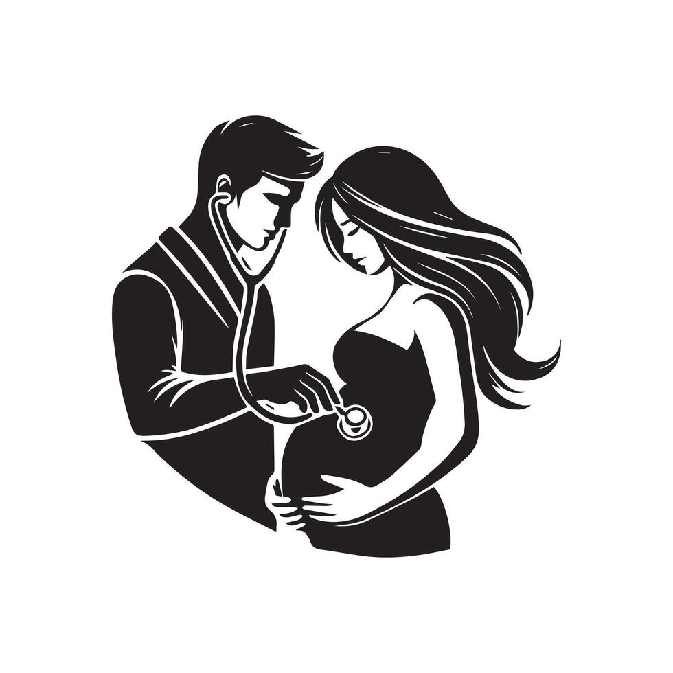 Joyful Pregnancy Announcement Clipart vector