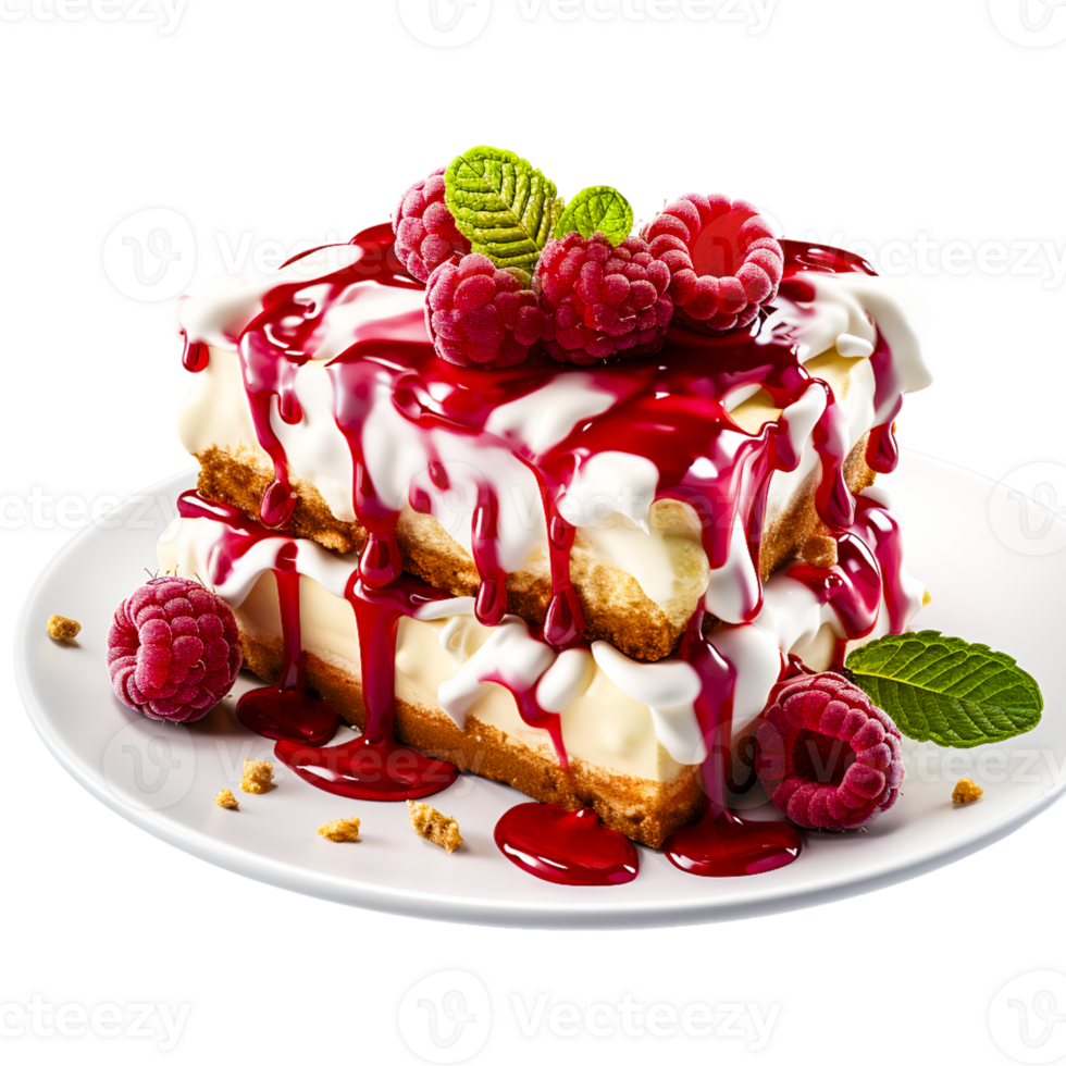 Photorealistic Cake Food Illustration with Transparent Background png