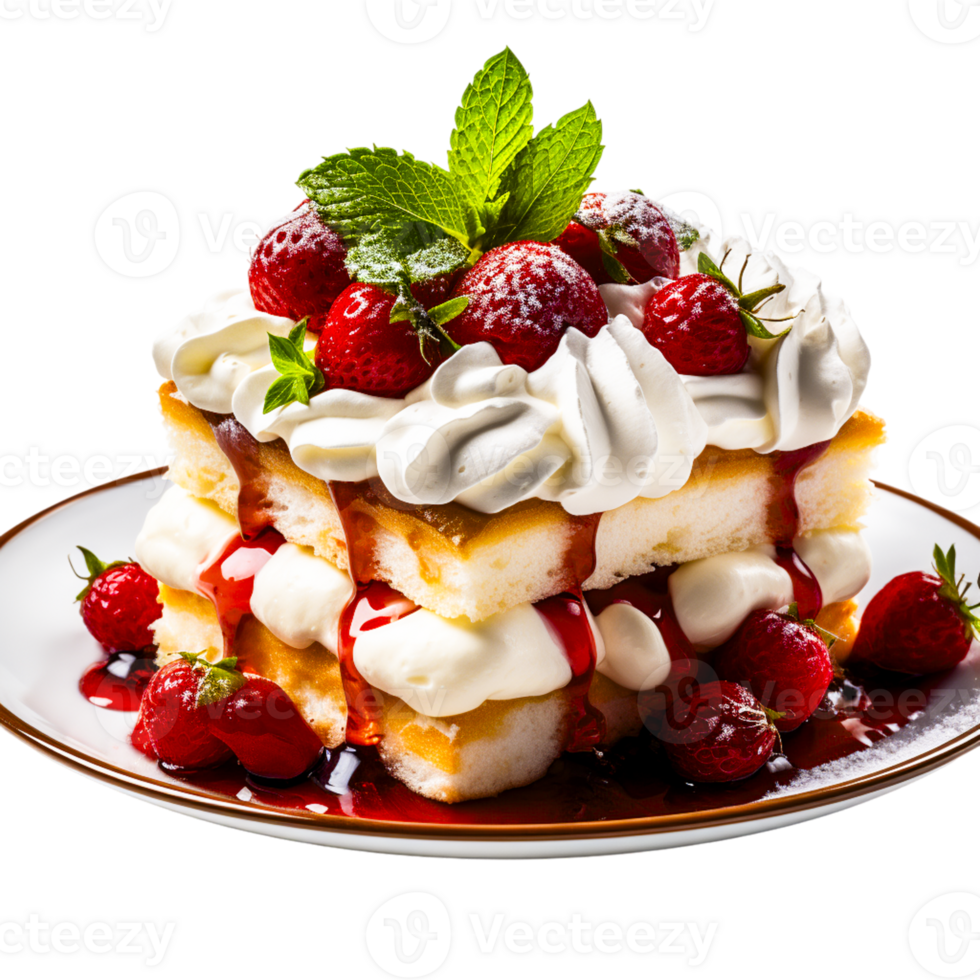 Isolated Realistic Cake Illustration Design with Transparent Background png