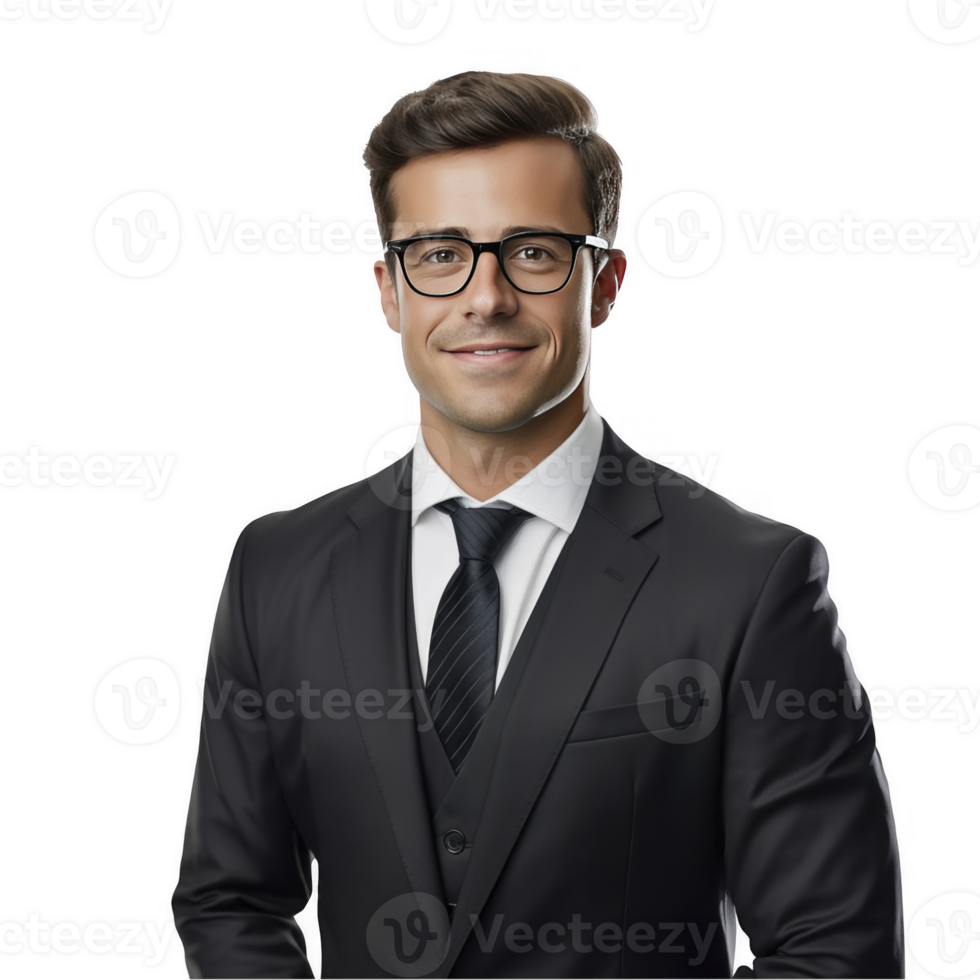 A man in glasses and a suit png