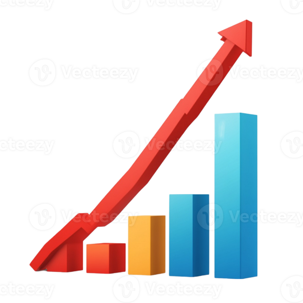 A graph showing an upward trend png