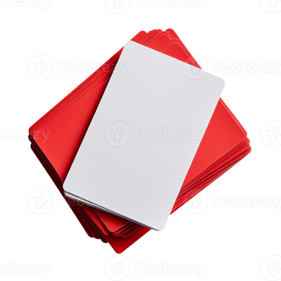 A stack of red playing cards on a black background png