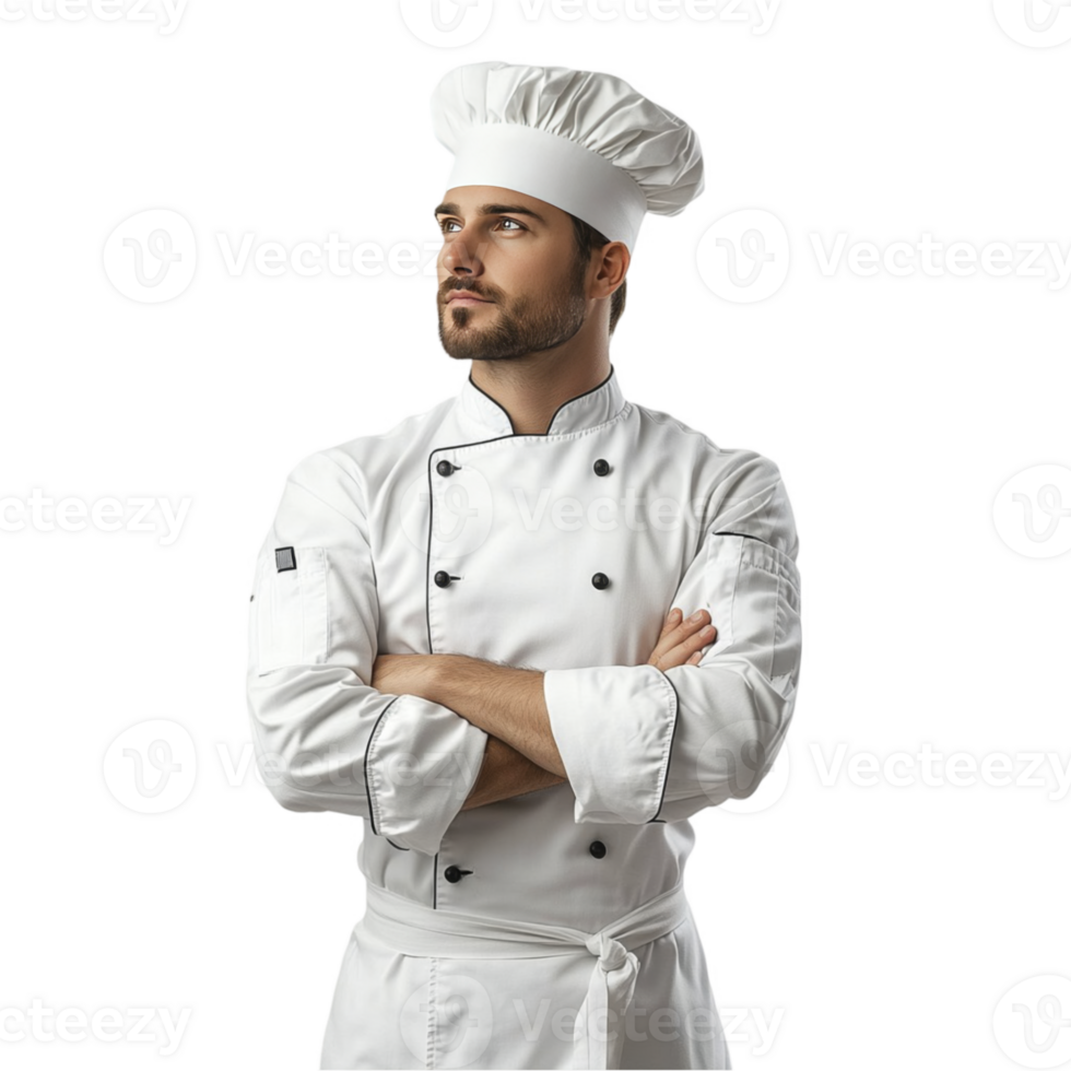 Chef's in uniform isolated on transparent background png