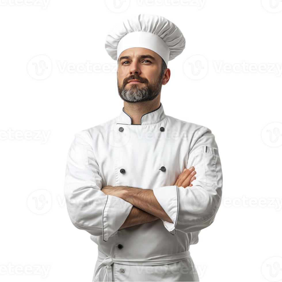 Chef's in uniform isolated on transparent background png