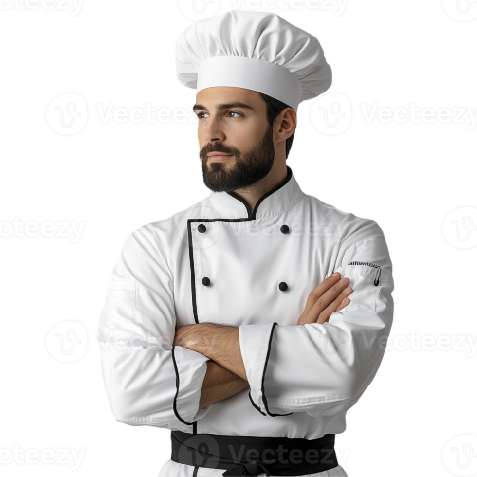 Chef's in uniform isolated on transparent background png