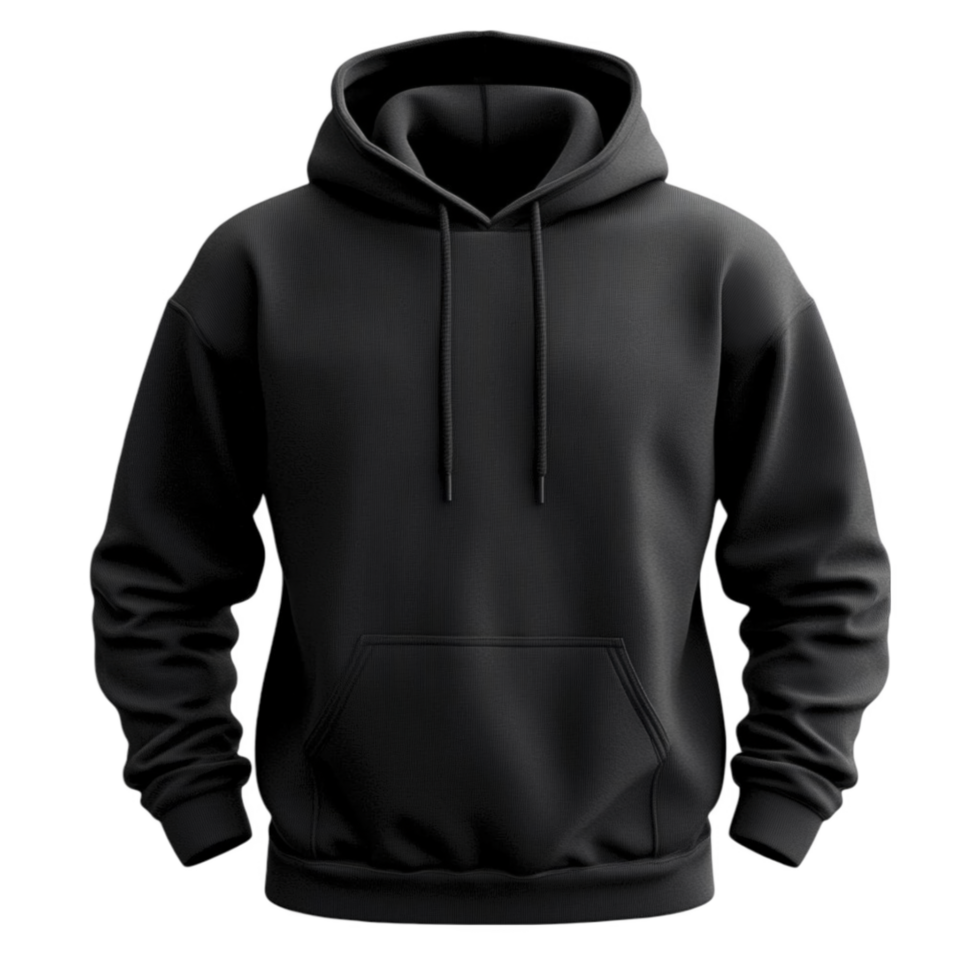 Black hoodie isolated on transparent background png