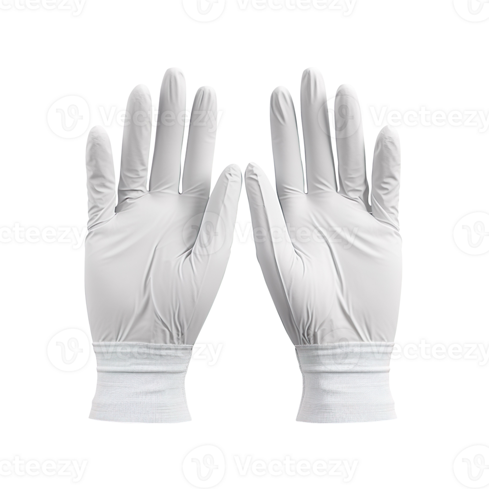Pair of medical gloves isolated on transparent background png