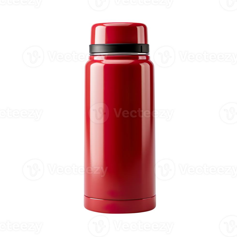 Red thermos isolated on transparent background png