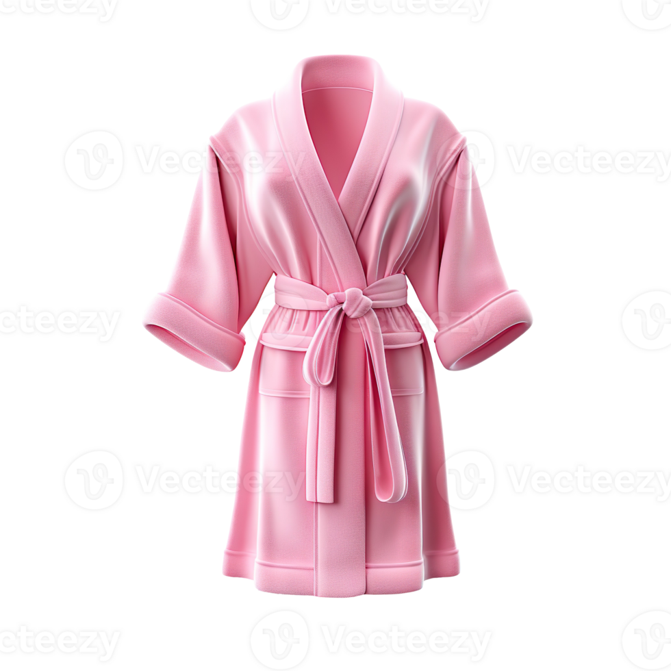 Pink Bathrobe isolated on transparent background png