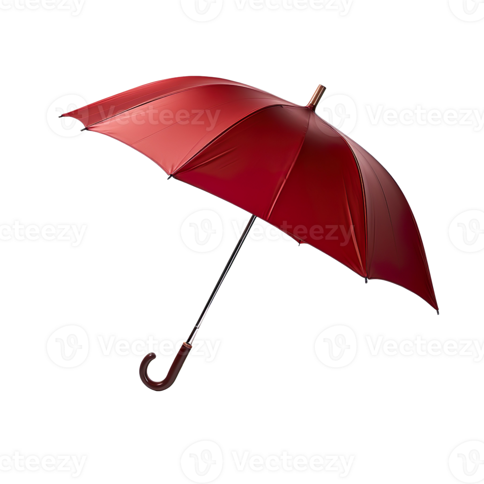 Red umbrella isolated on transparent background png
