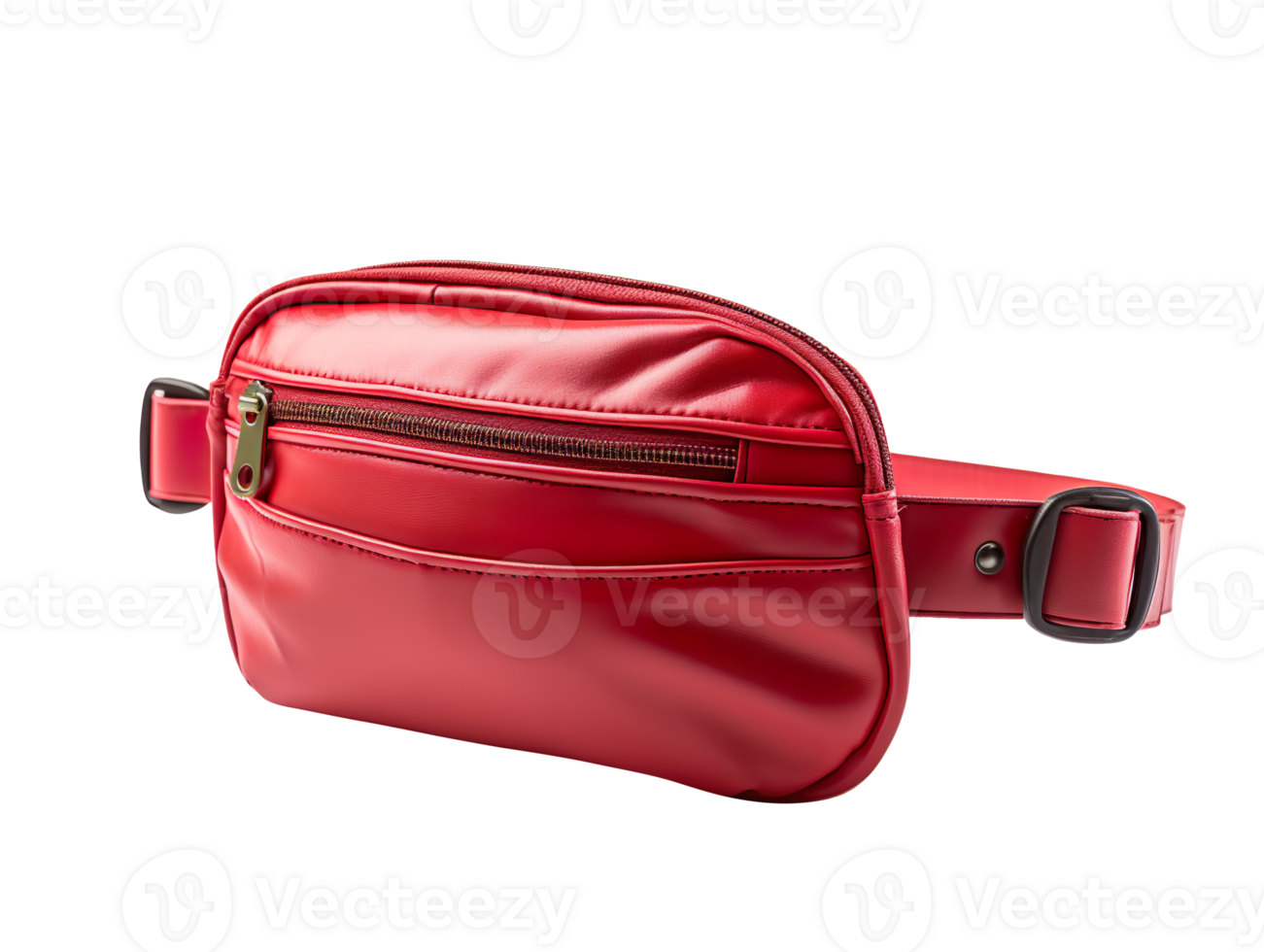 Red waist pouch isolated on transparent background png
