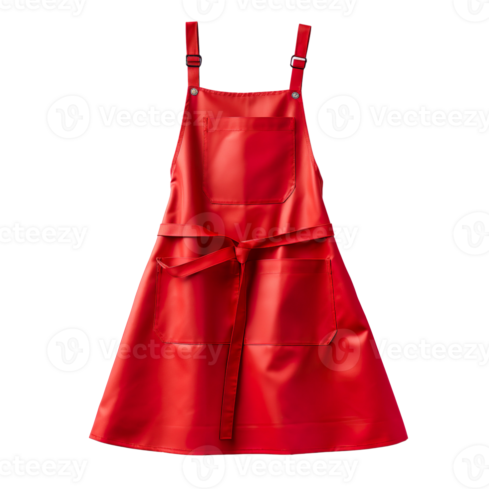 Red apron isolated on transparent background png