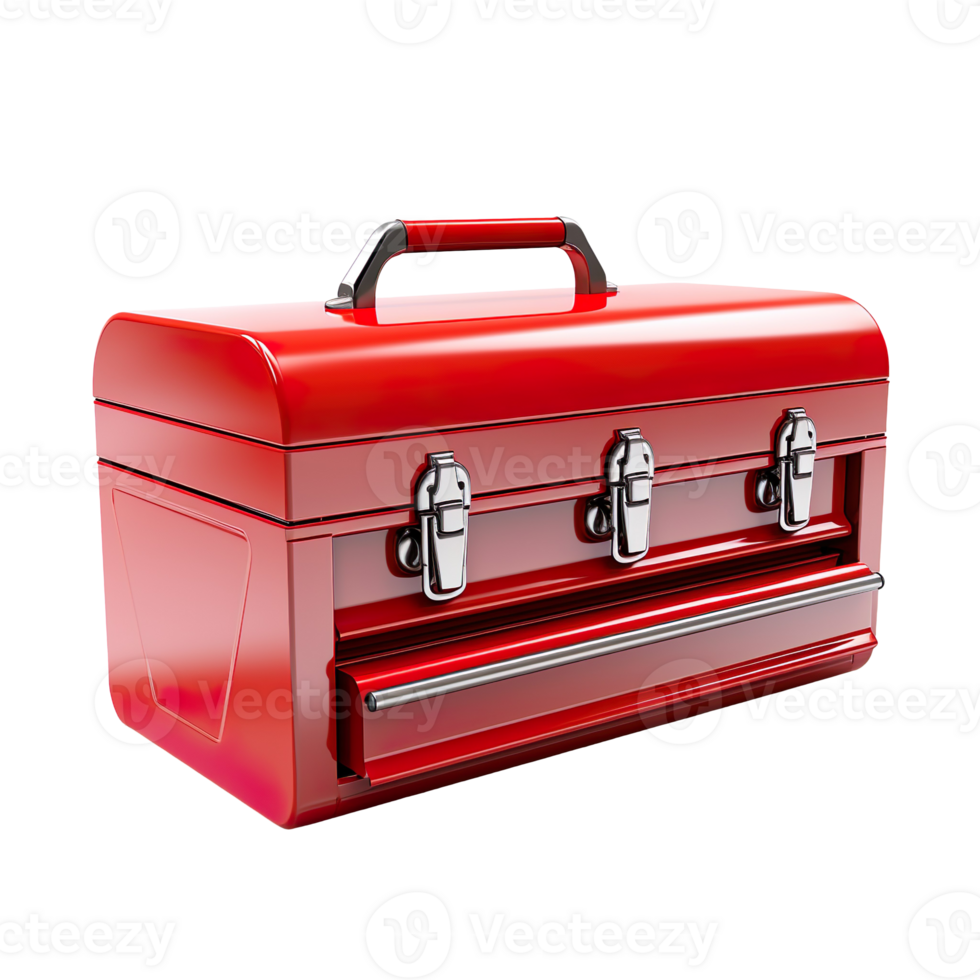 Red Toolbox isolated on transparent background png