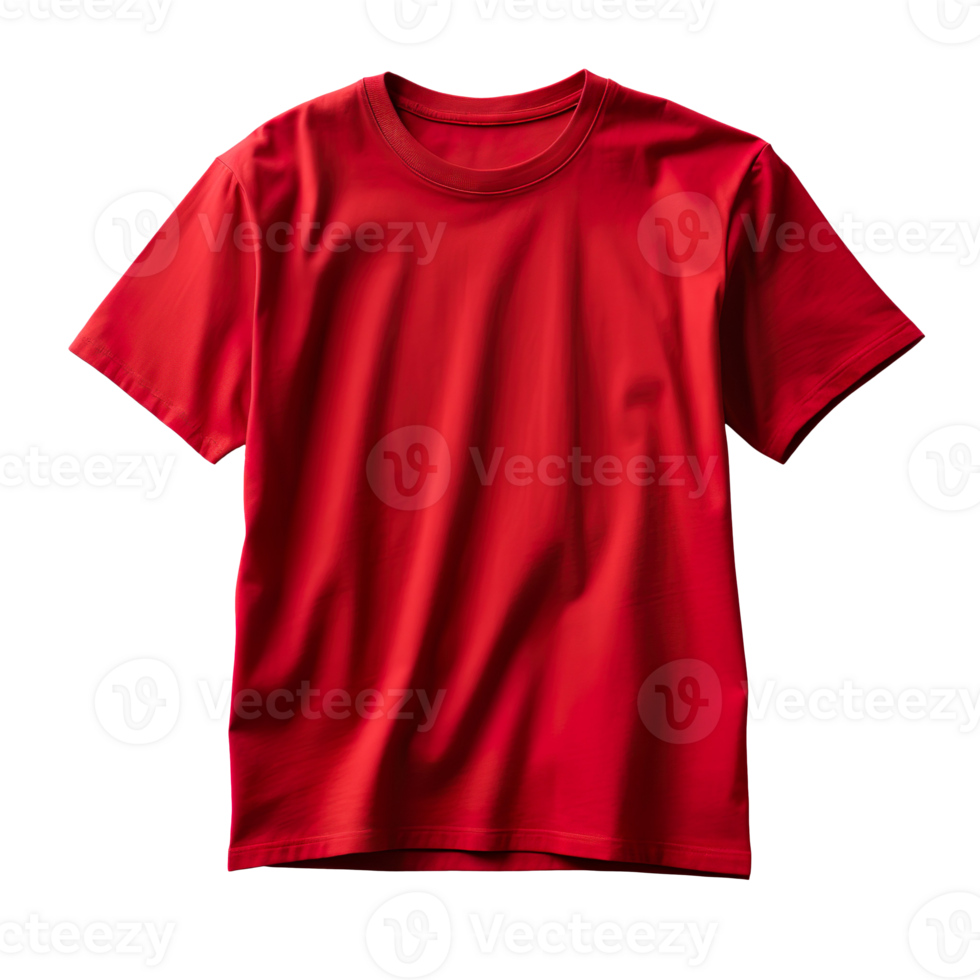 red t-shirt isolated on transparent background png