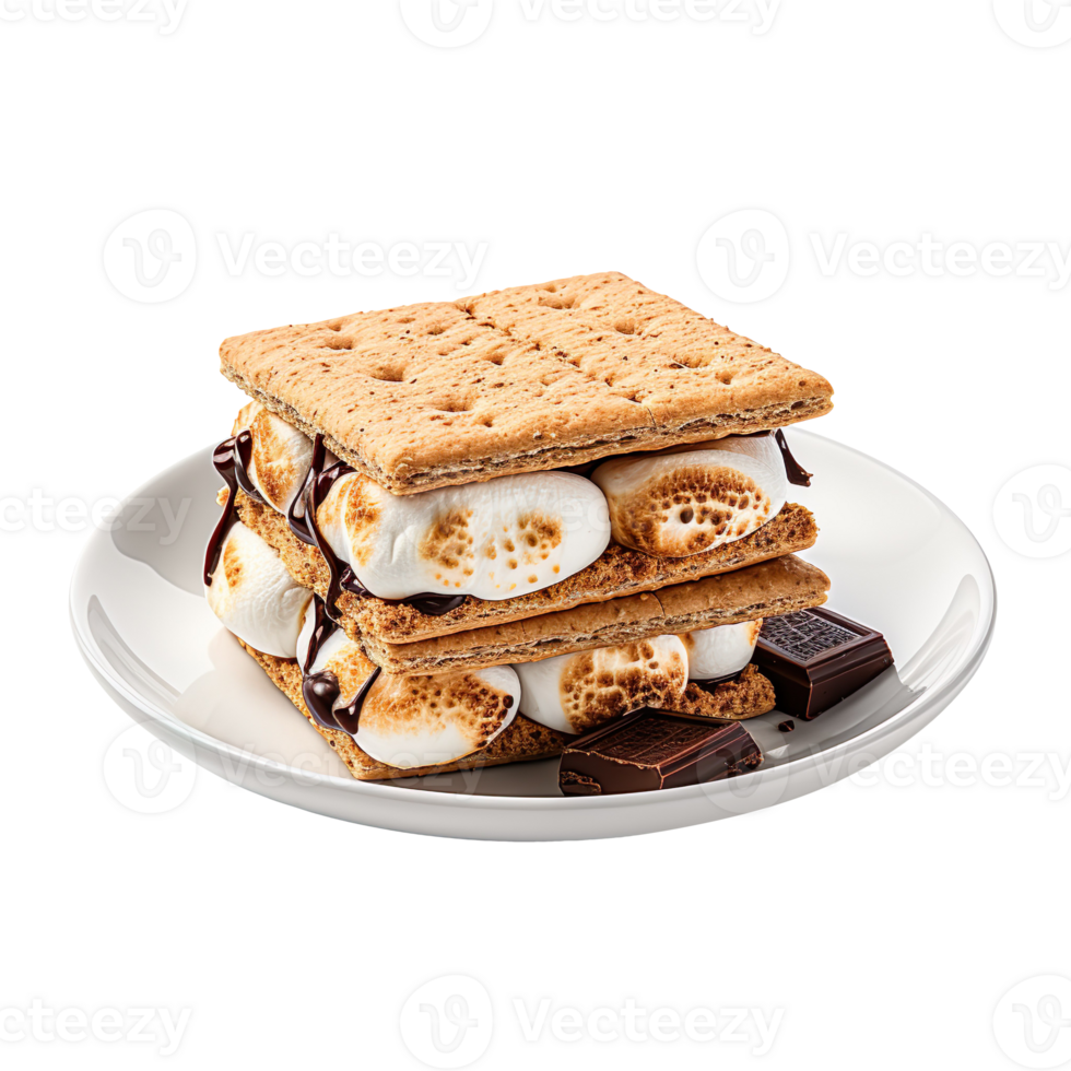 Smore On A Plate isolated on transparent background png