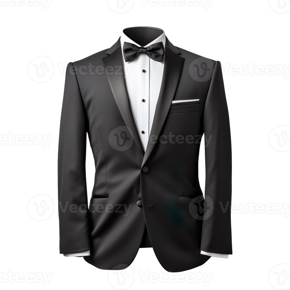 Tuxedo suit mockup isolated on transparent background png