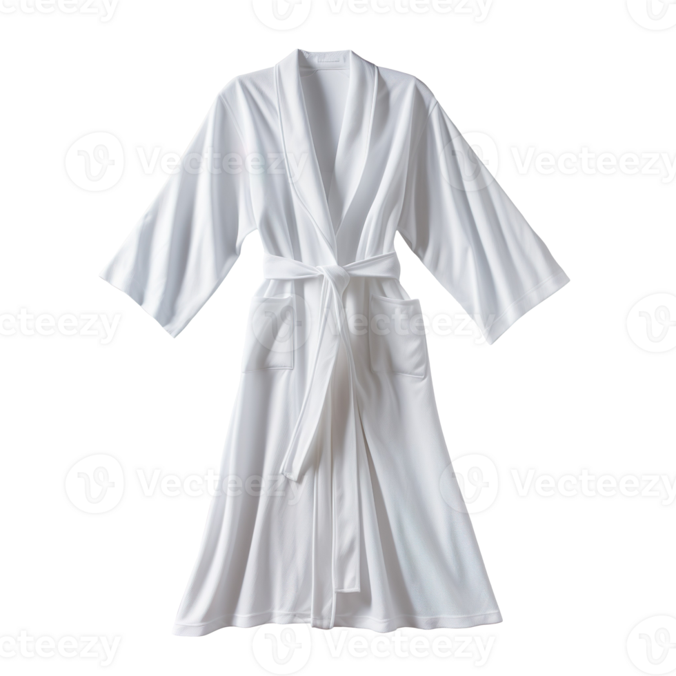 White Bathrobe isolated on transparent background png