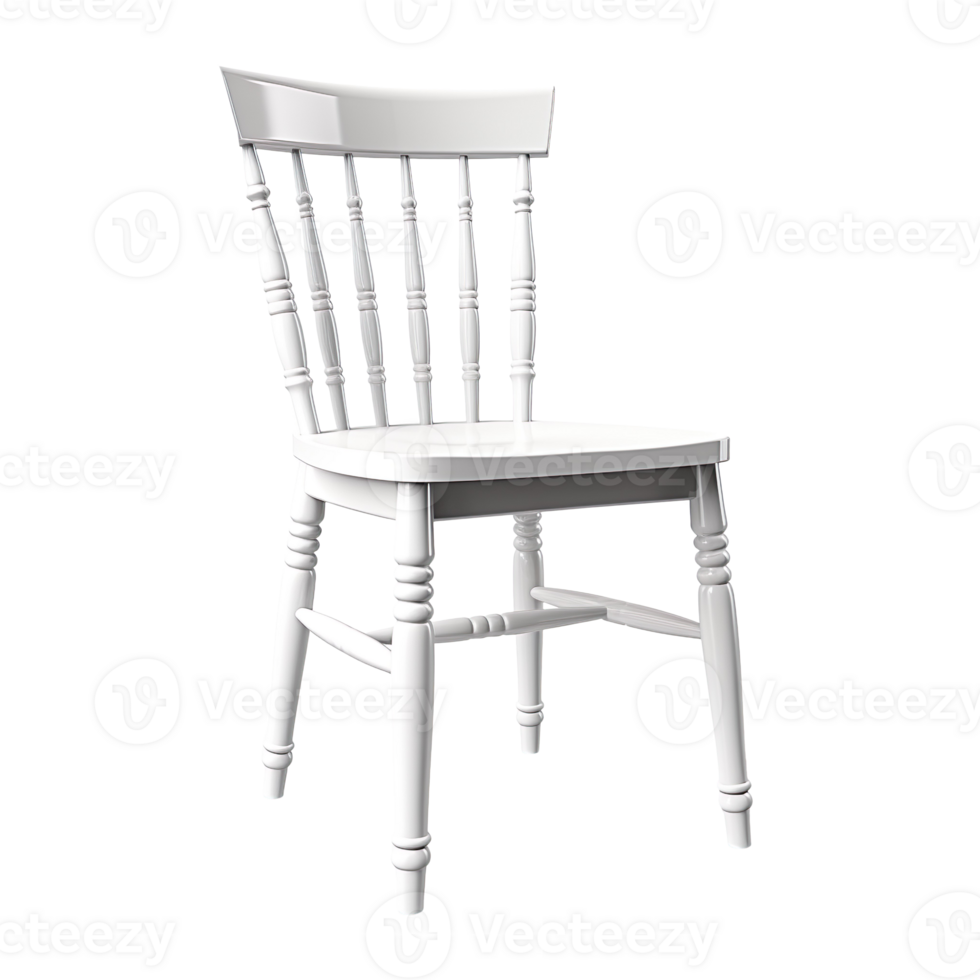 white plastic chair isolated on transparent background png