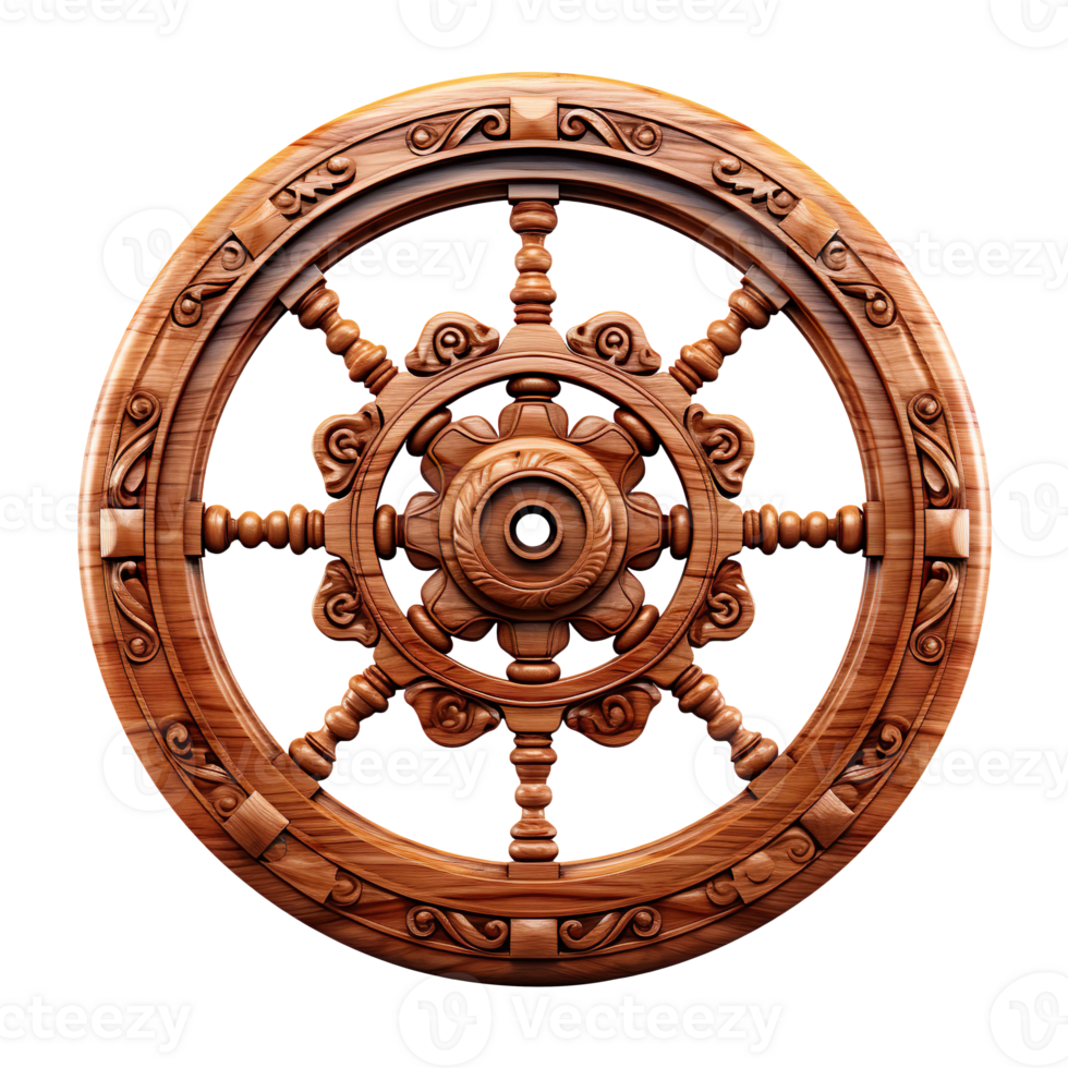 wooden wheel isolated on transparent background png