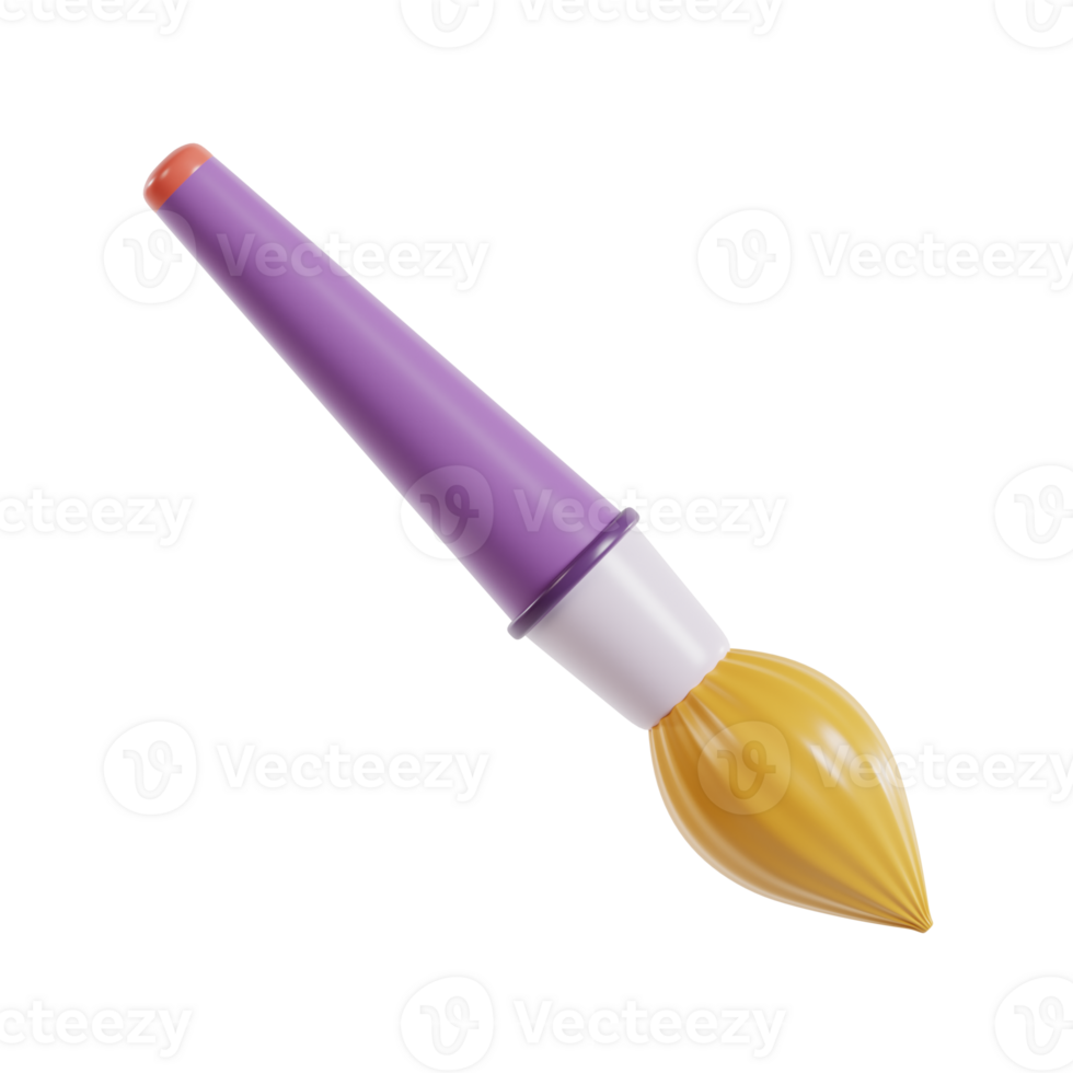 A colorful paintbrush designed for artistic creativity and painting. png