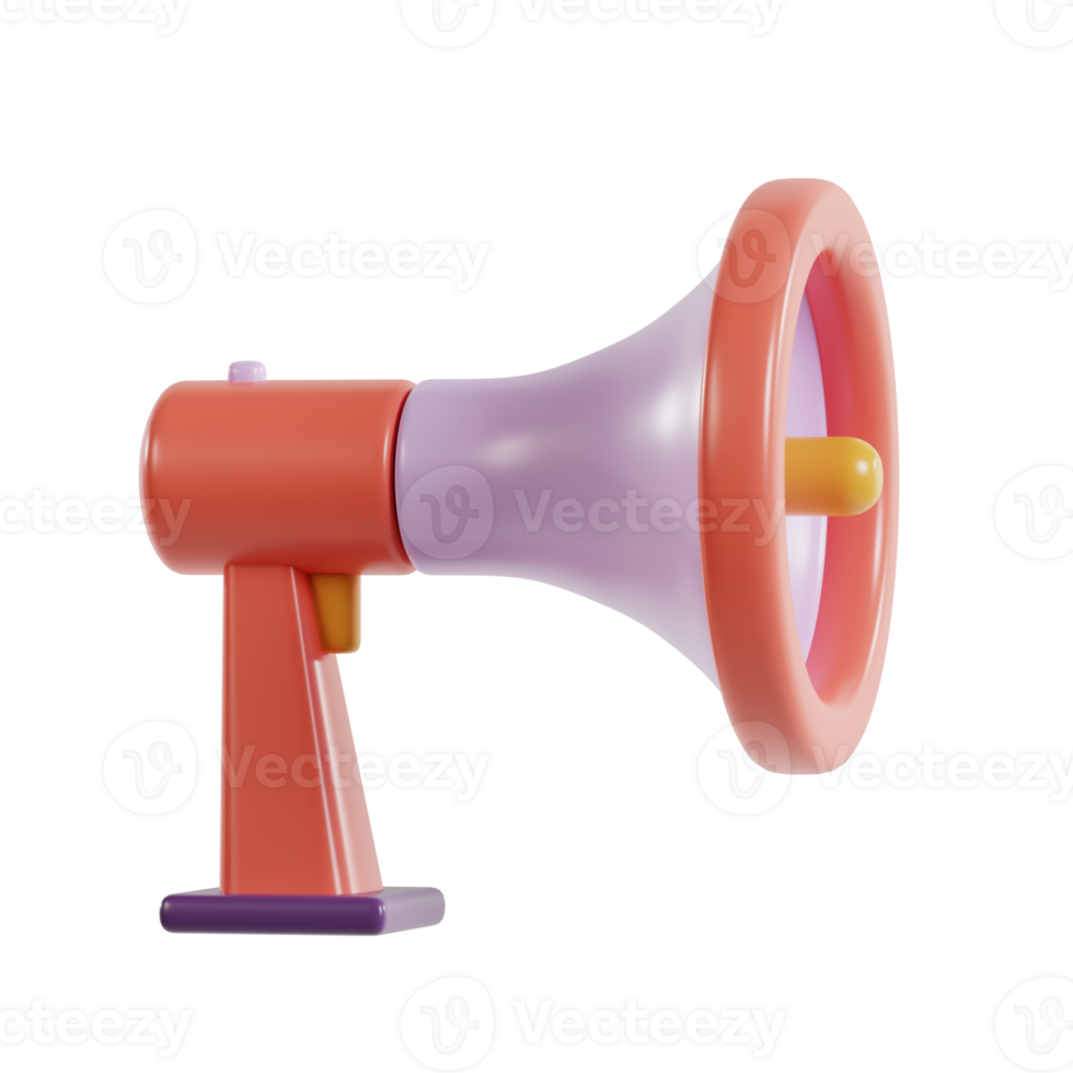 A colorful megaphone designed for amplifying sound and communication. png