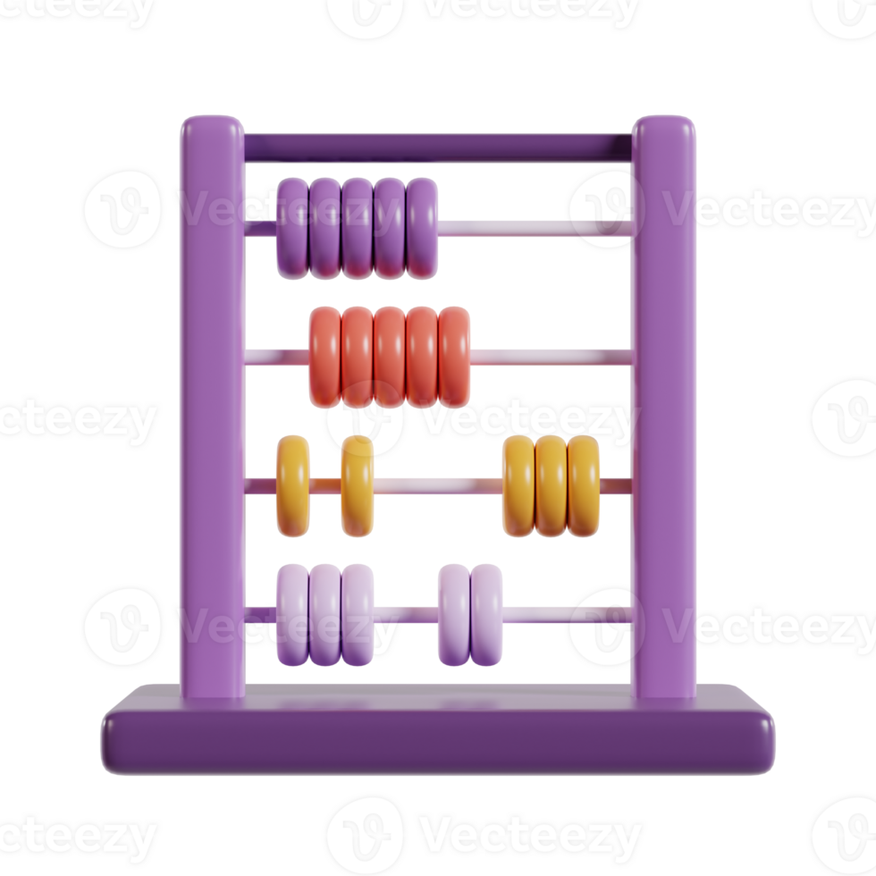 A colorful abacus designed for educational purposes, aiding in learning basic arithmetic. png