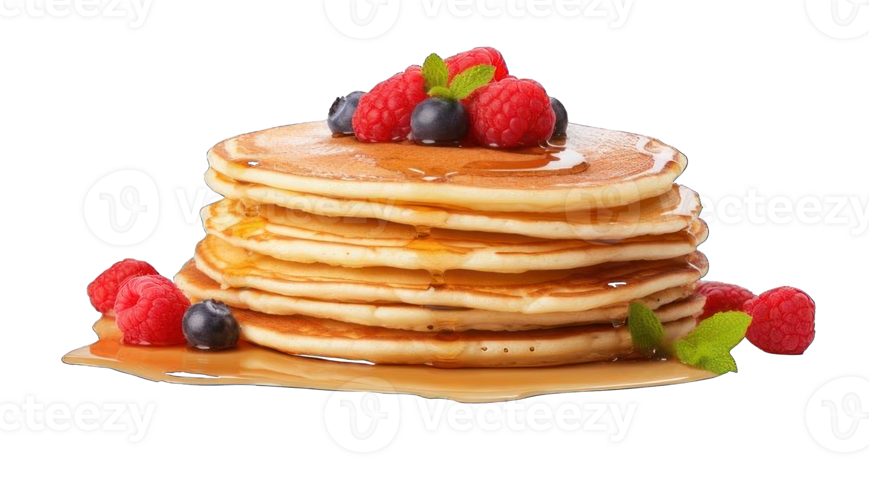 Collection of . Pancakes, isolated on a transparency background. png