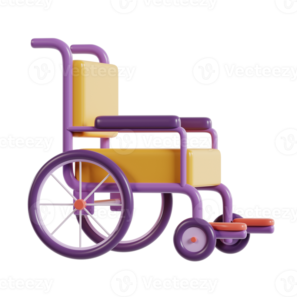 A colorful, modern wheelchair designed for mobility and accessibility. png