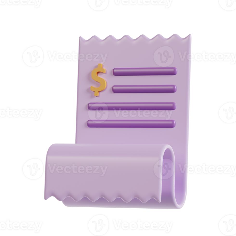 A stylized receipt with a dollar sign and lines for itemization, representing financial transactions. png