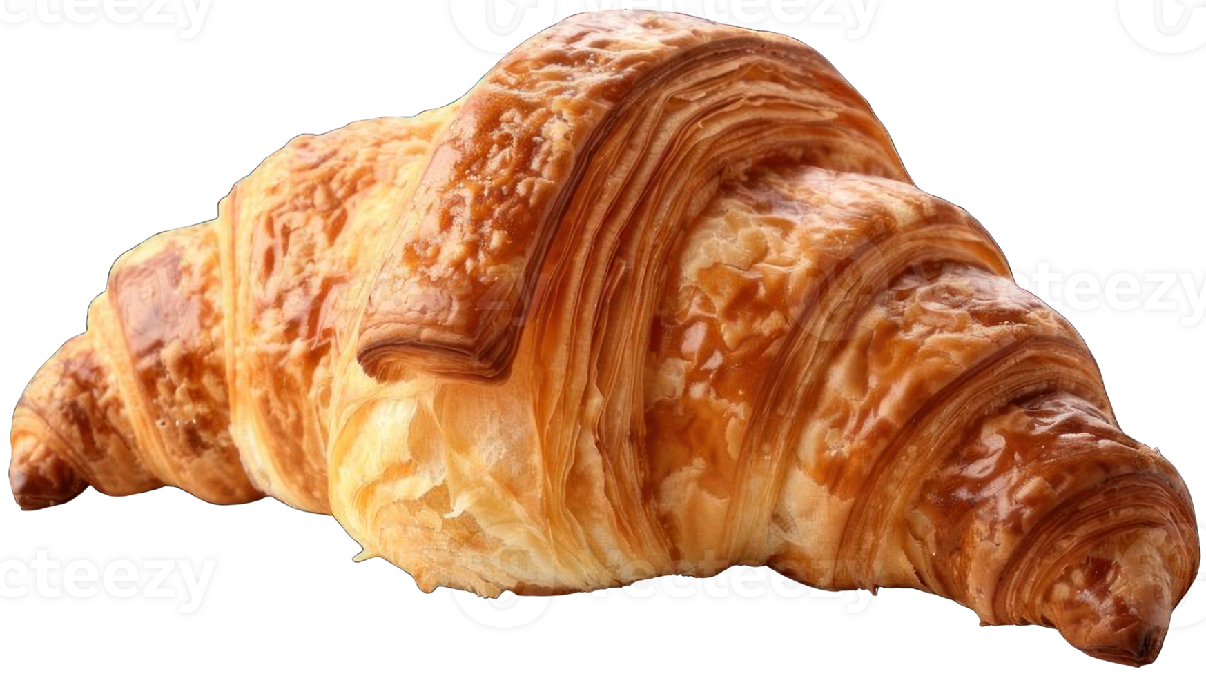 Collection of . Delicious Fresh Croissant, isolated on a transparency background. png