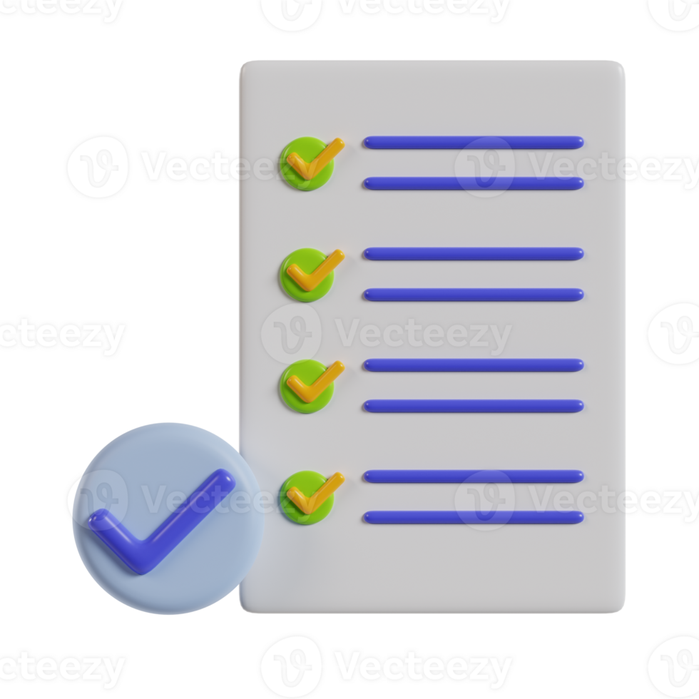 A checklist with checkmarks, symbolizing task completion and organization. png
