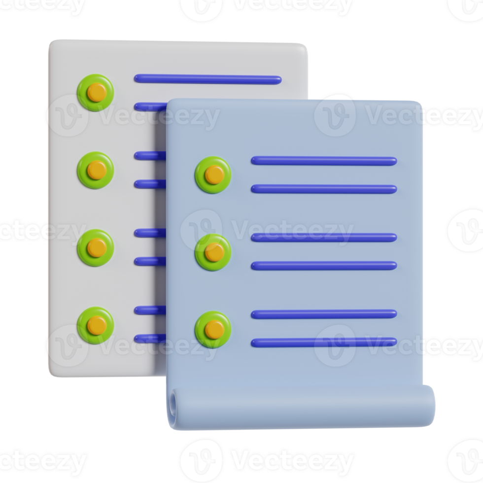 Two stylized notepads with lines and buttons for note-taking or task management. png
