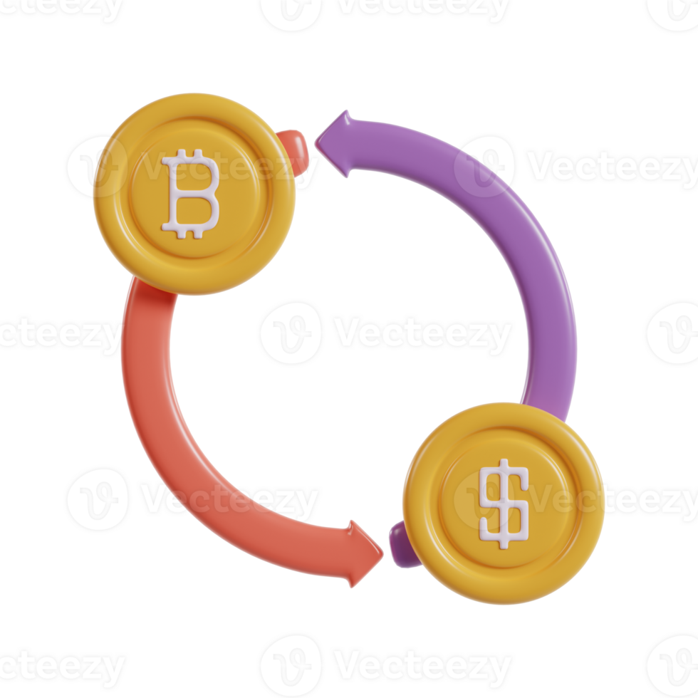 Graphic depicting the exchange between Bitcoin and US dollars. png