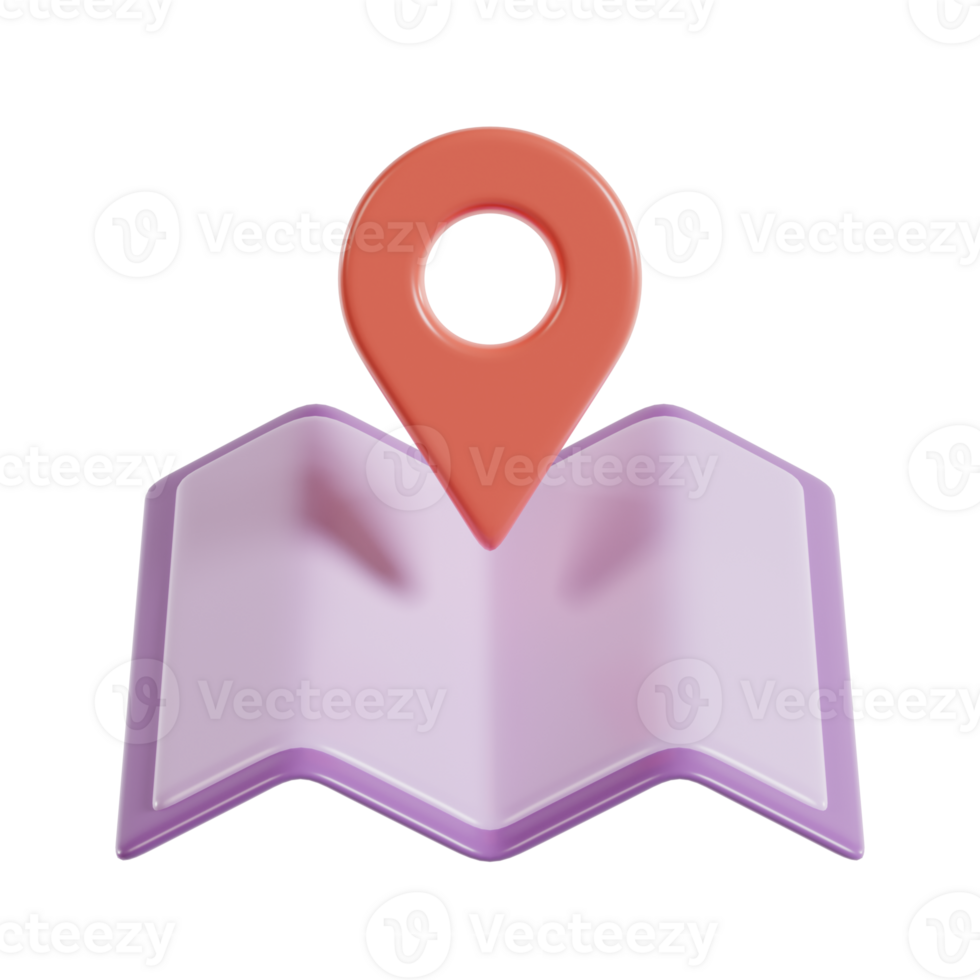 A stylized map with a location pin, symbolizing navigation and direction-finding. png
