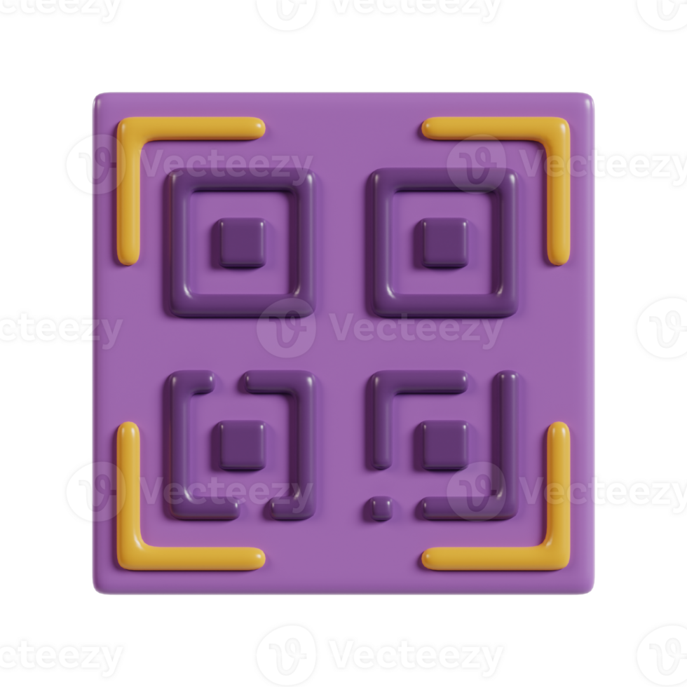 A colorful QR code design featuring geometric shapes and vibrant colors. png