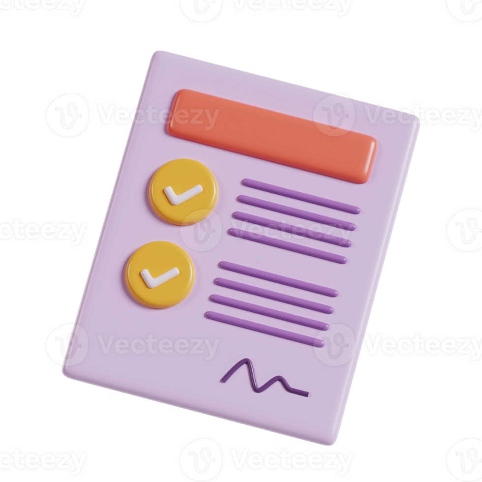 A purple document with checkboxes and lines, suggesting a checklist or form. png