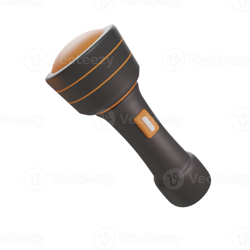 A handheld flashlight designed for illumination in dark environments. png
