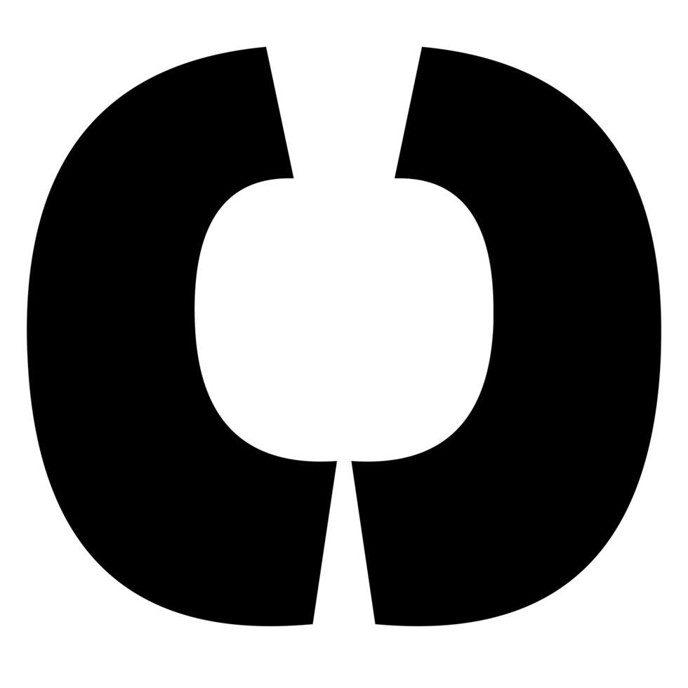 Round Bracket Symbol Icon on Transparent Background png