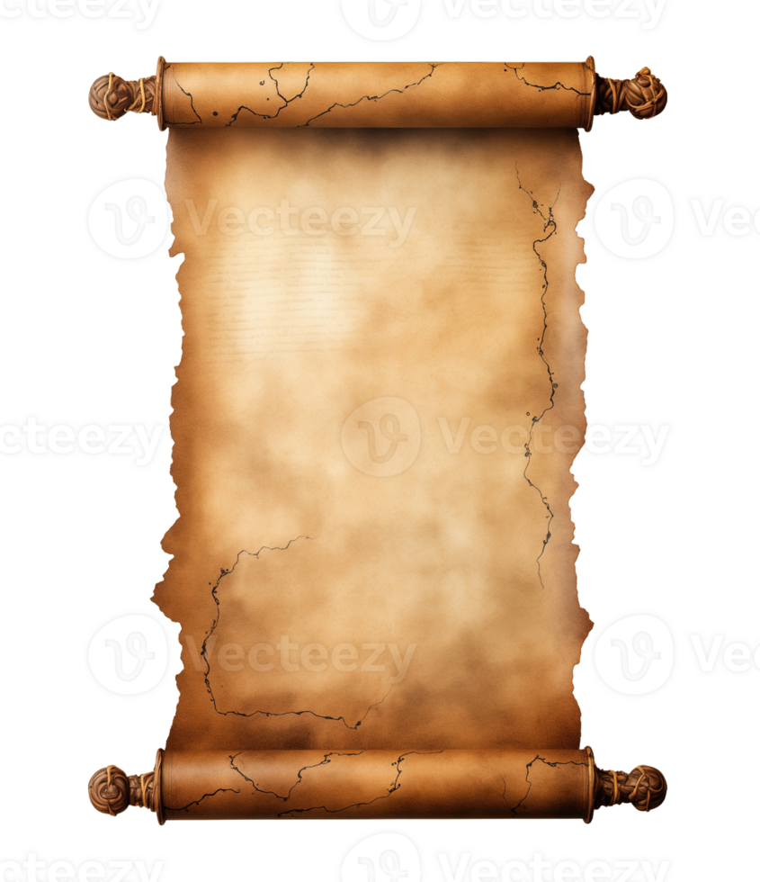 an old scroll on a transparent background png