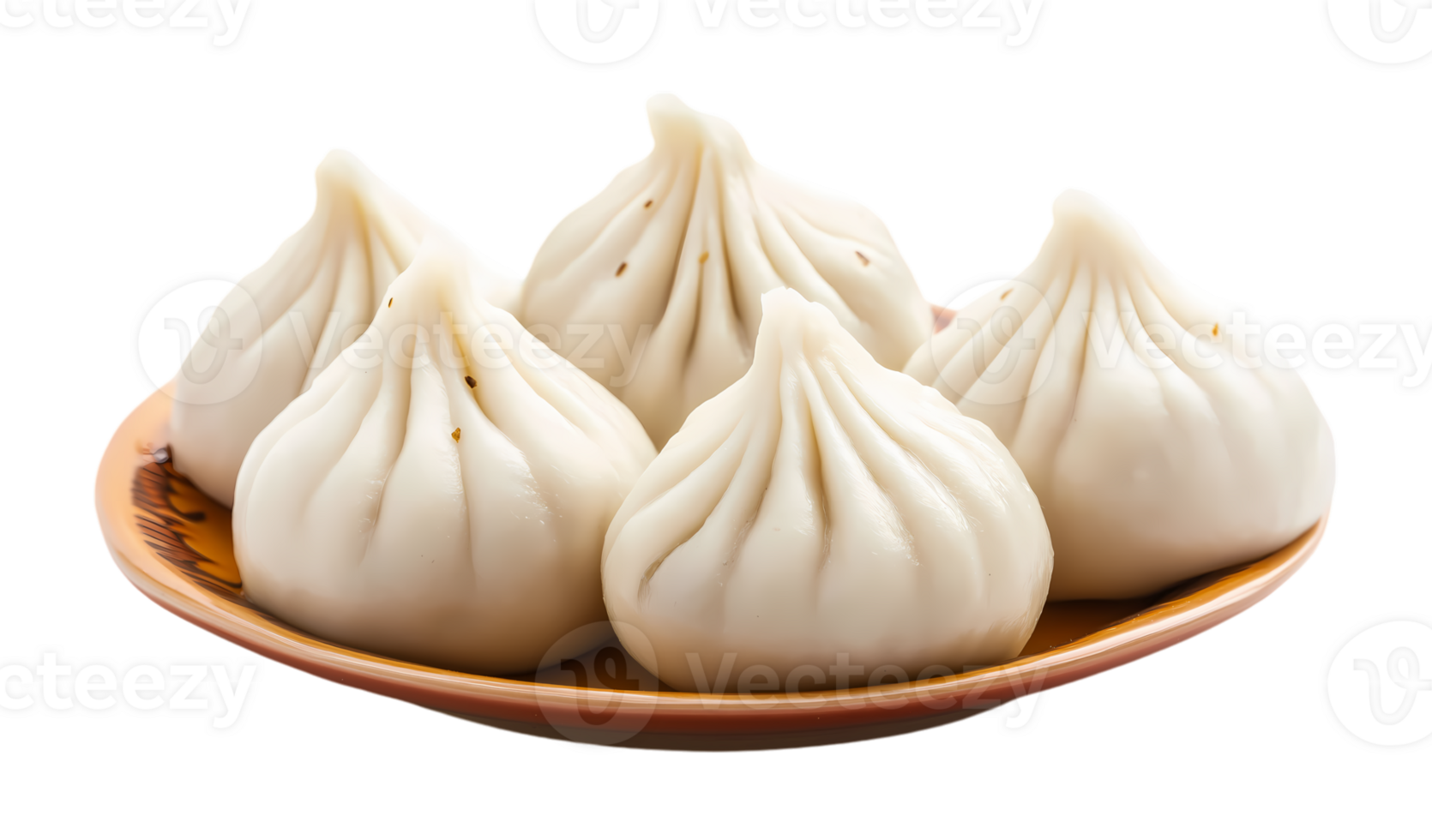a plate of dumplings on a transparent background png