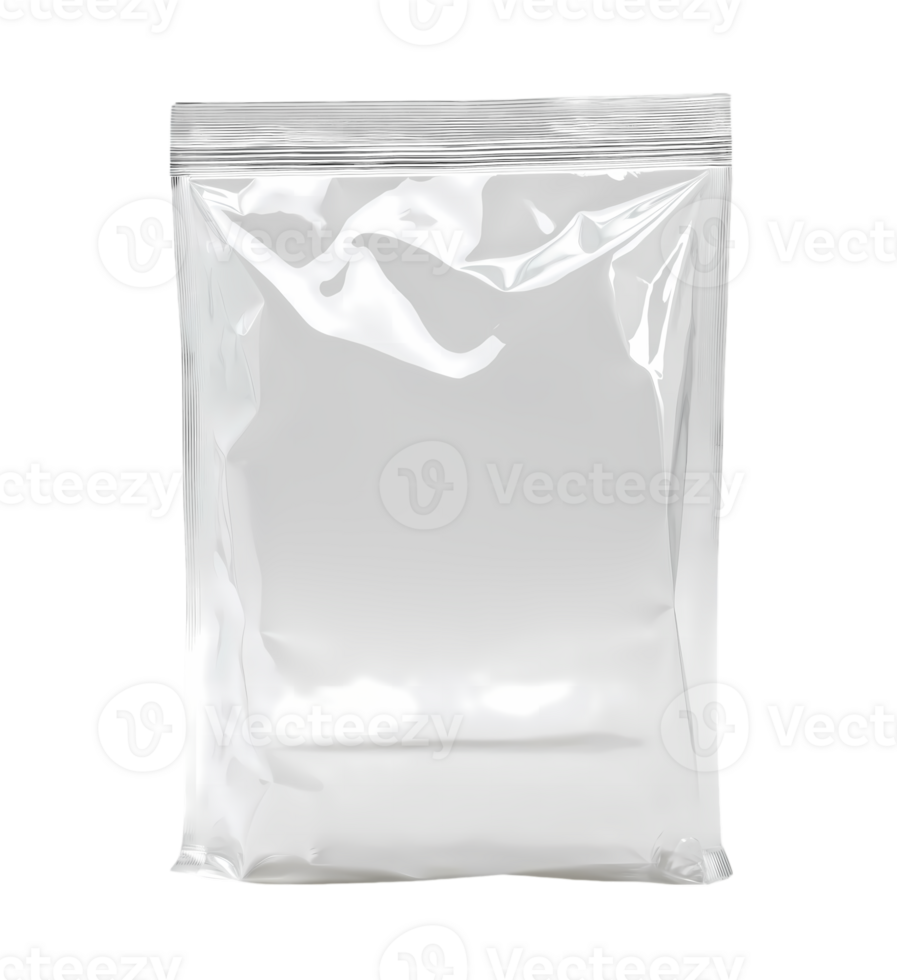 Plastic transparent cellophane bag isolated on transparent background png