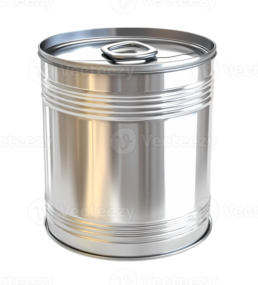 Tin can isolated on transparent background png