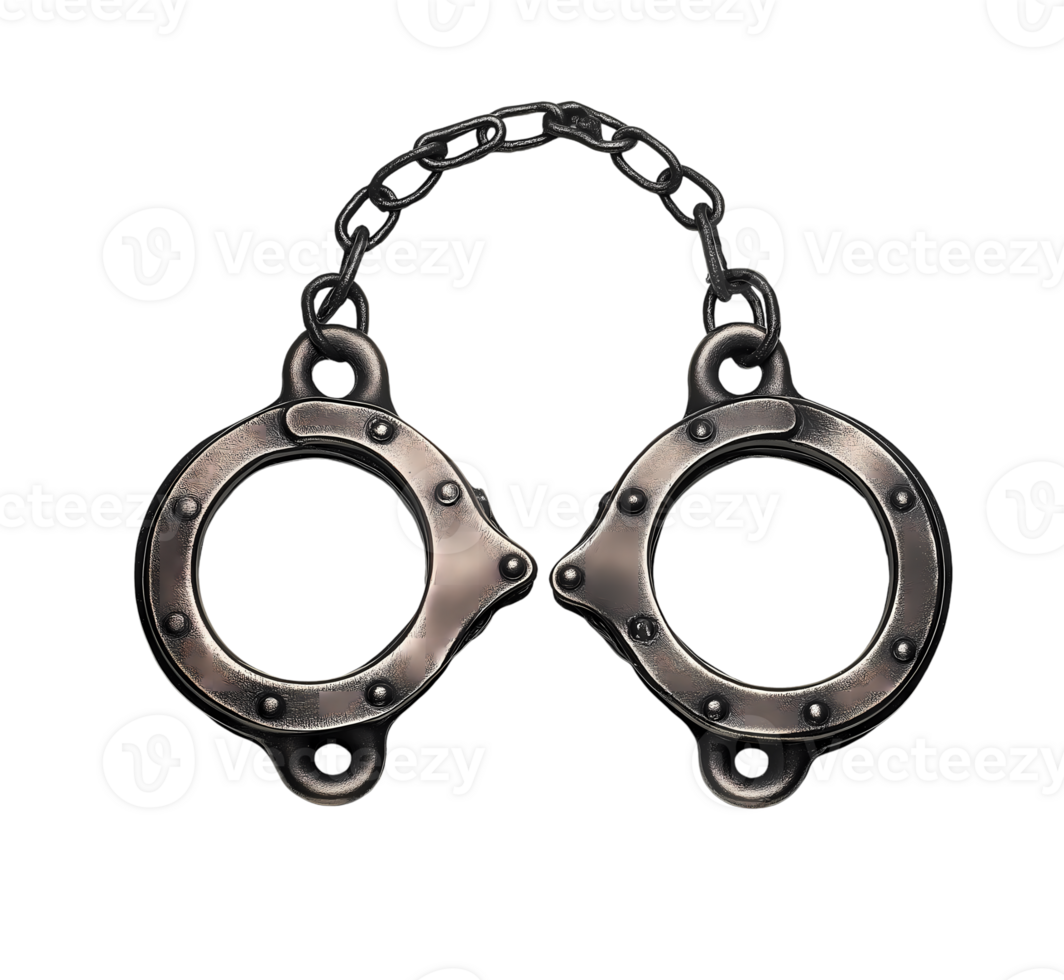Handcuffs isolated on transparent background png