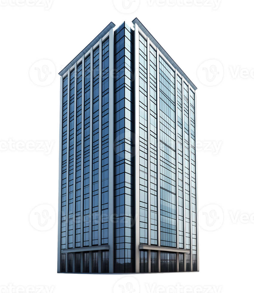 Office building isolated on transparent background png