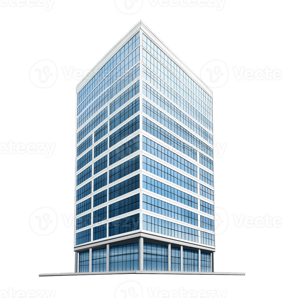 Office building isolated on transparent background png