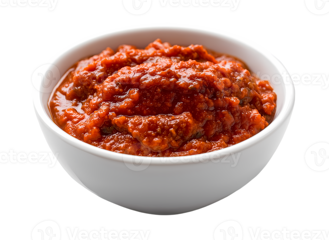 Classic Croatian Ajvar Spread with Red Peppers and Eggplant isolated on transparent background png