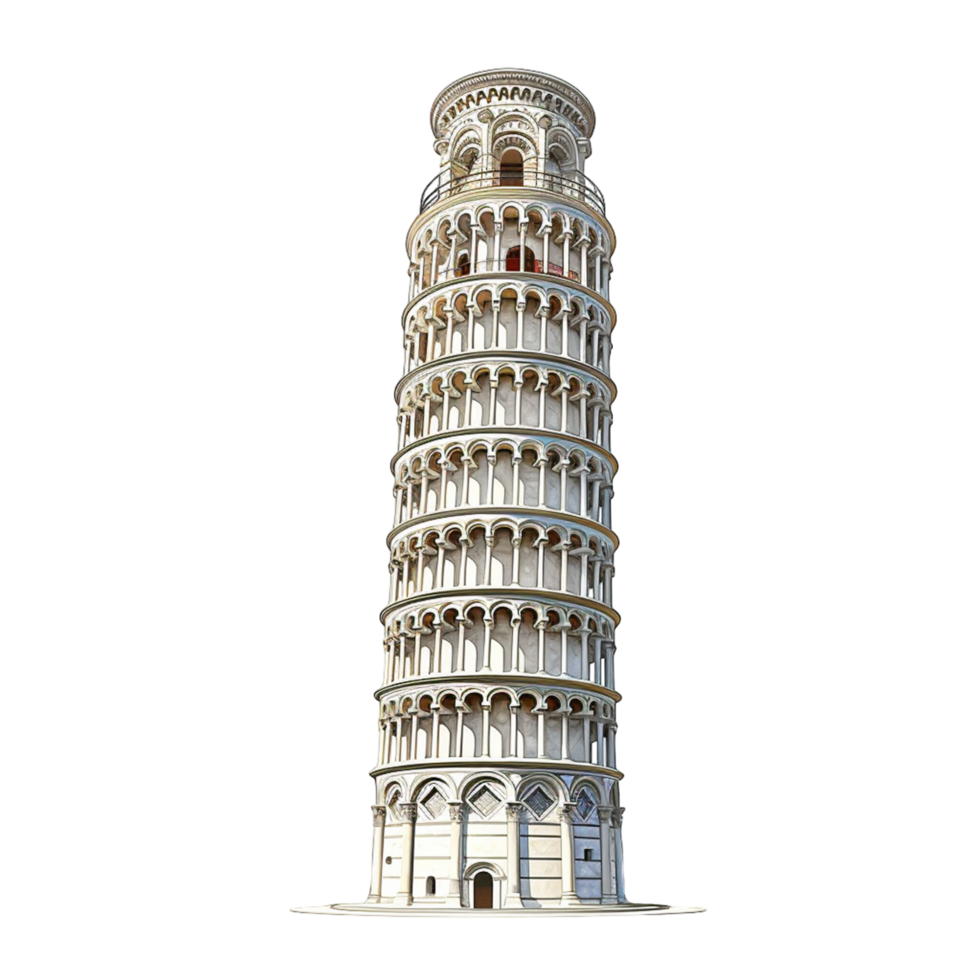 Leaning Tower of Pisa from Ground View png
