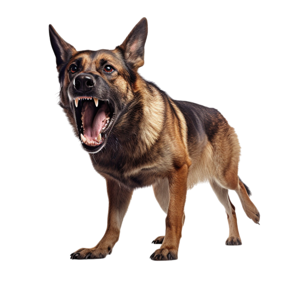 Aggressive German Shepherd Dog Barking png