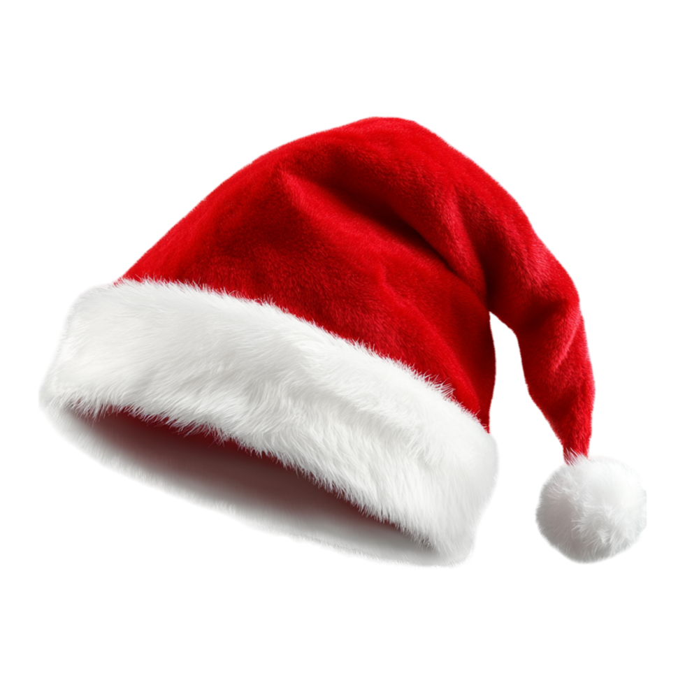 Red and White Santa Hat Perfect for Holiday Themes png